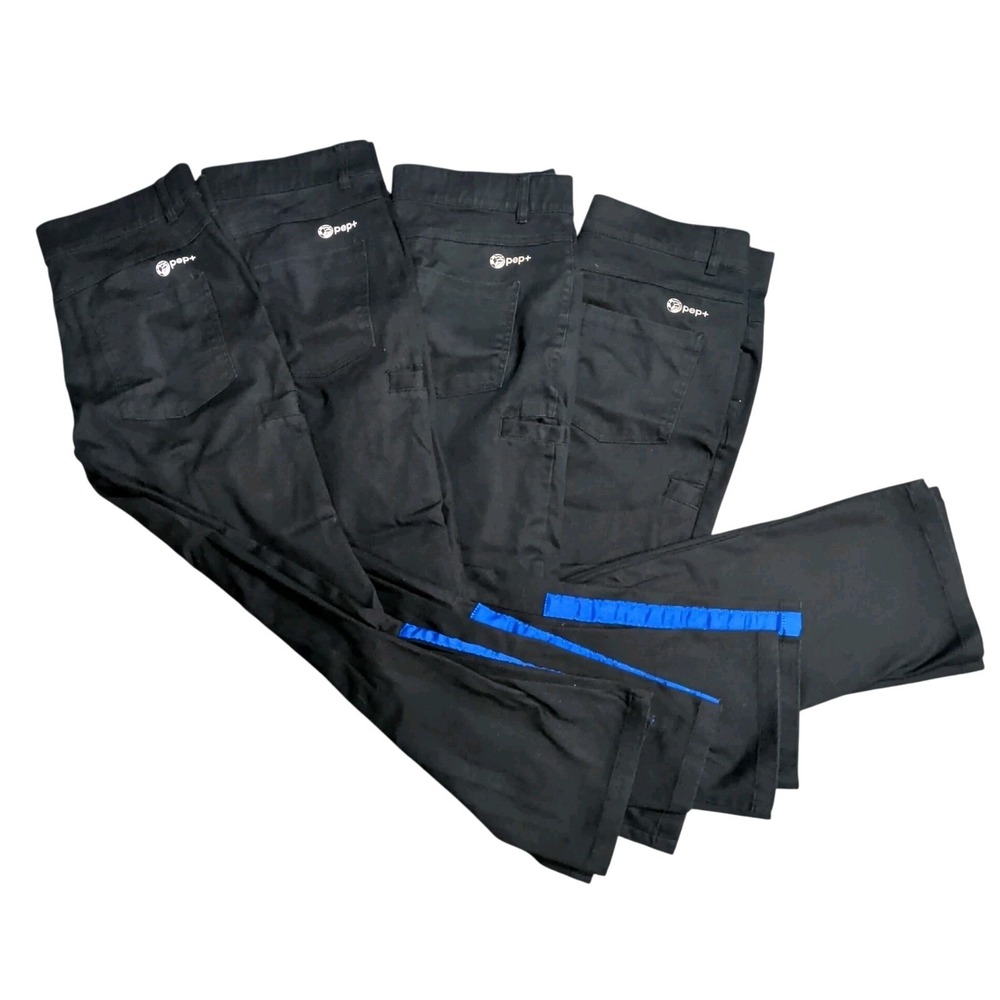 PEPSI Pants Lot Of 4 Mens Size 32x30 Logo Stripe Straight Uniform Stretchy